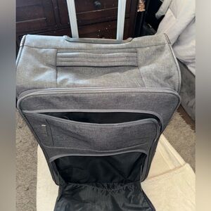 Sleek Gray Travel Suitcase